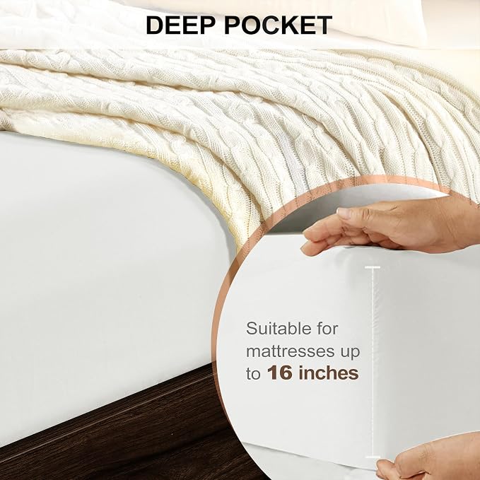 FreshCulture California King Fitted Sheet Only - Image 4