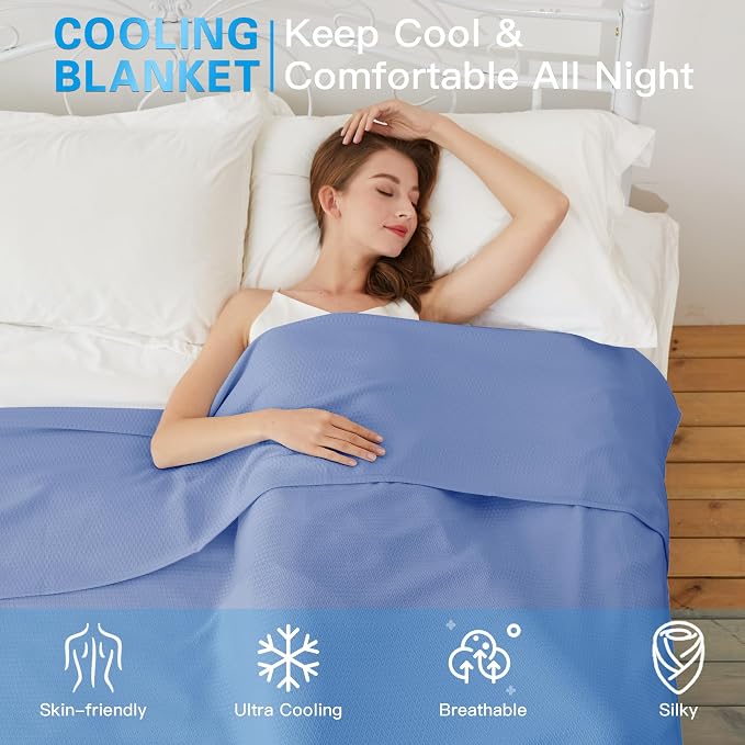 AmyHomie Cooling Blanket Queen Size, 100% Rayon Derived from Bamboo, Cool - Image 2