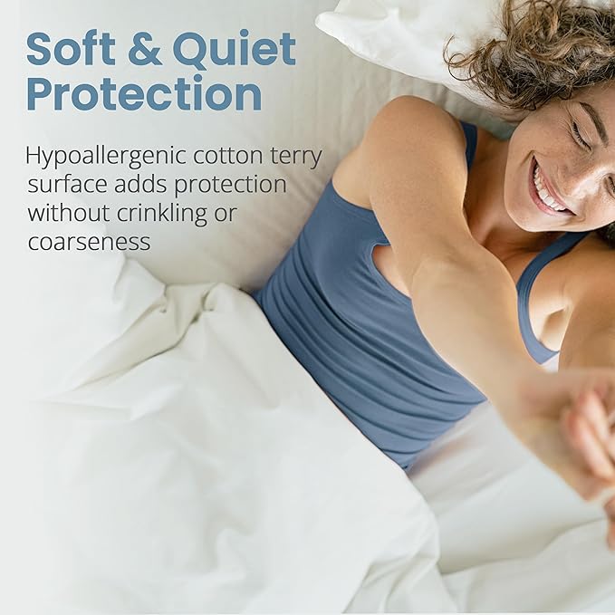 SafeRest Waterproof Queen Size Mattress Protector - Image 3