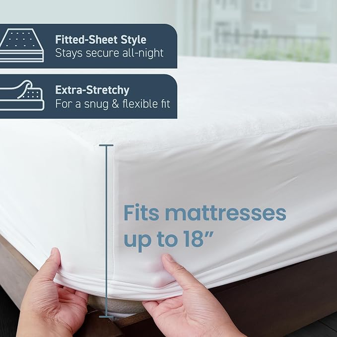 SafeRest Waterproof Twin Size Mattress Protector - Image 4