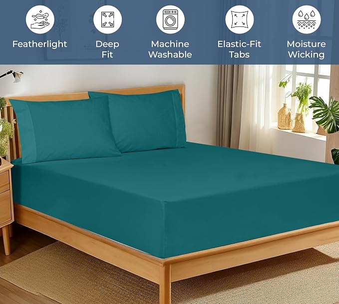Royale Linens 100% Organic Cotton Fitted Sheet - Image 4