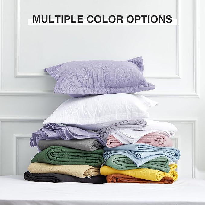 Love's cabin King Size Quilt Bedding Set Lavender Bedspreads - Image 8