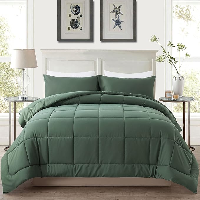 DOWNCOOL Queen Comforter Set -All Season Bedding Comforters Sets by DOWNCOOL