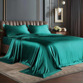 BEDELITE Satin Sheets Twin XL Size Bed Set, Luxury Soft Teal Silky Sheets by BEDELITE
