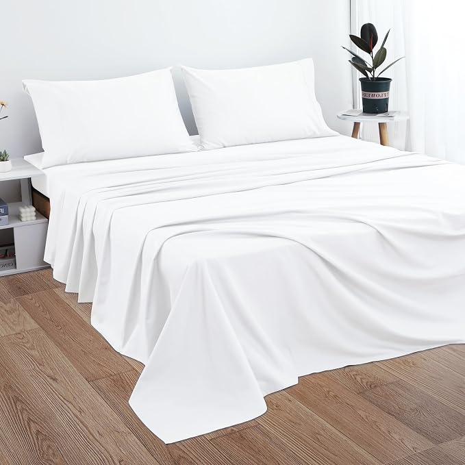 Cotton Full Flat Sheet Only, 600 Thread Count 100% Egyptian Cotton Top Sheet - Image 5