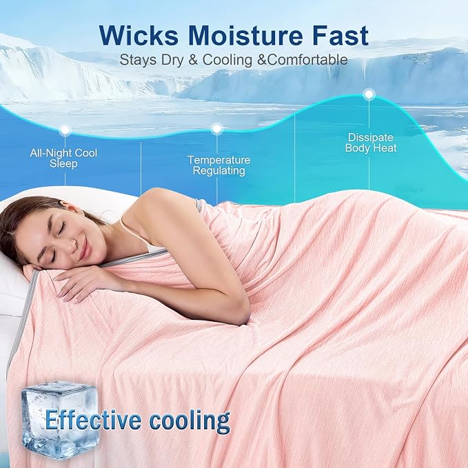KMUSET Cooling Blanket Twin, Double Sided Summer Cooling Blankets - Image 4