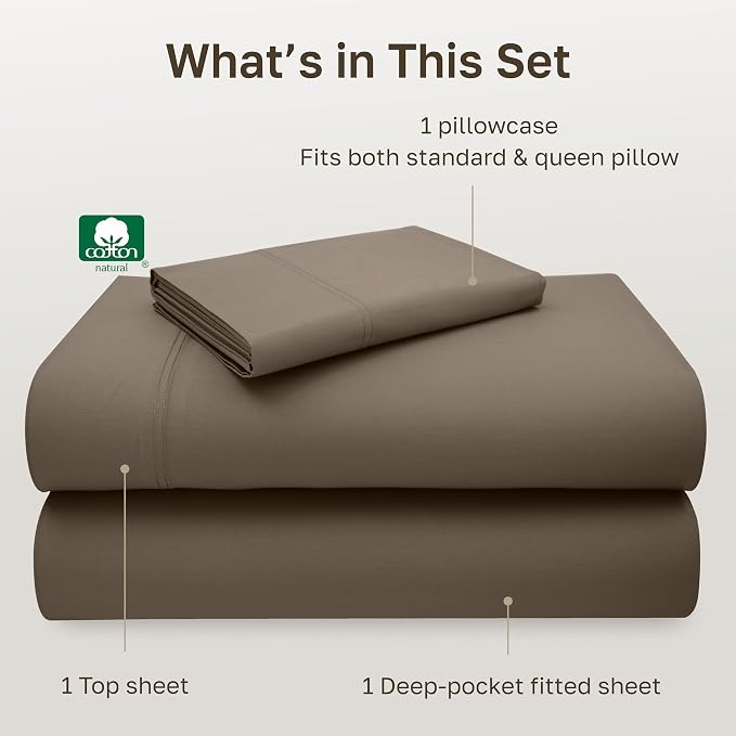 California Design Den Twin XL Sheet Set, 600 Thread Count Sateen, 100% Cotton - Image 4