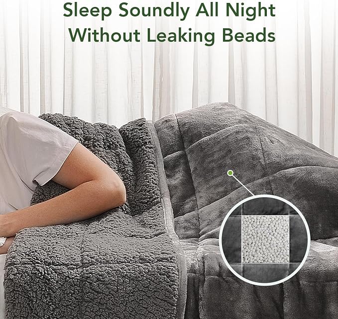 Sivio Weighted Blanket for Adult, 15 lbs Sherpa Heavy Blanket - Image 5