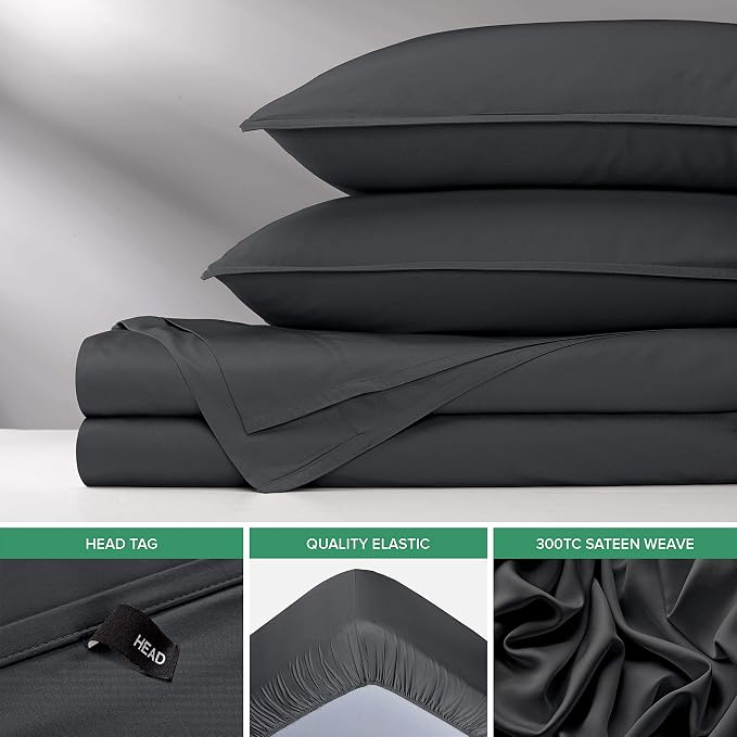 Pure Bamboo Queen Sheets, Genuine 100% Organic Viscose Derived from Bamboo Bed - Image 6