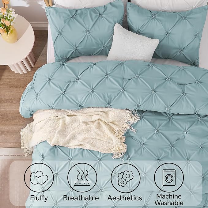 BEDELITE Dusty Blue Twin Comforter Set - Image 5