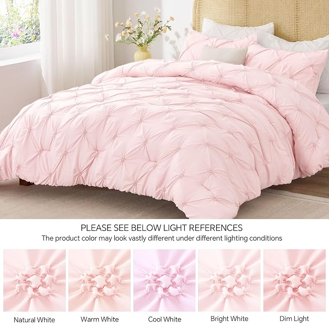 BEDELITE Baby Pink Queen Comforter Set - Image 8