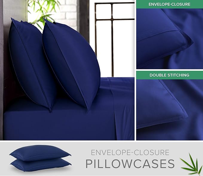 Pure Bamboo Full Sheets, Genuine 100% Organic Viscose Derived from Bamboo Bed - Image 3