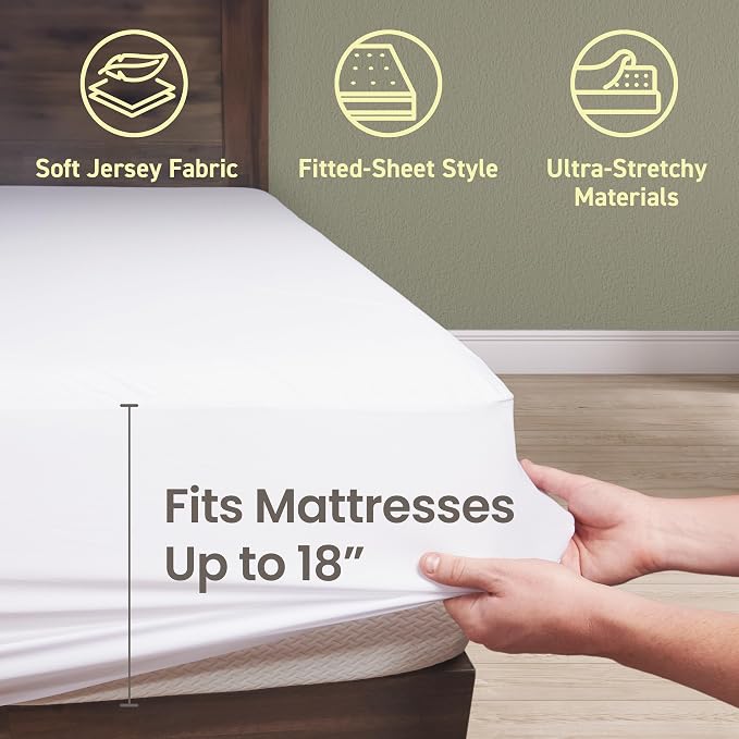 SafeRest Waterproof Mattress Protector Full Size – Absorbent Breathable Soft - Image 3