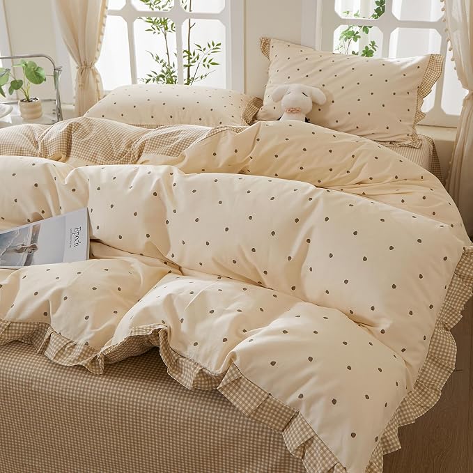 mixinni Floral Duvet Cover Set King Size – 100% Cotton 3-Piece Bedding Set - Image 7