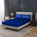 Homiest Royal Blue Satin Fitted Sheet by Homiest