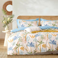 LEMIROE Tropical Coastal Blue Cotton Comforter Queen Size 3Pcs by LEMIROEBEDDING