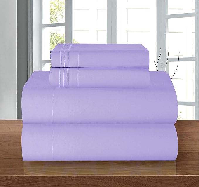 Elegant Comfort Luxury Soft 1500 Premier Hotel Quality 4-Piece Sheet Wrinkle by ELEGANTCOMFORT