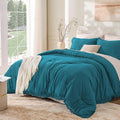 Andency Turquoise Comforter Twin Size, 2 Pieces Boho Teal Tassel Lightweight by Andency