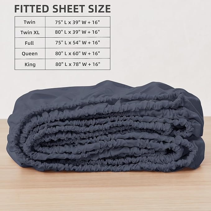 HBHLFZ Twin XL Fitted Sheet Only, Soft Breathable Bottom Sheet - Image 2