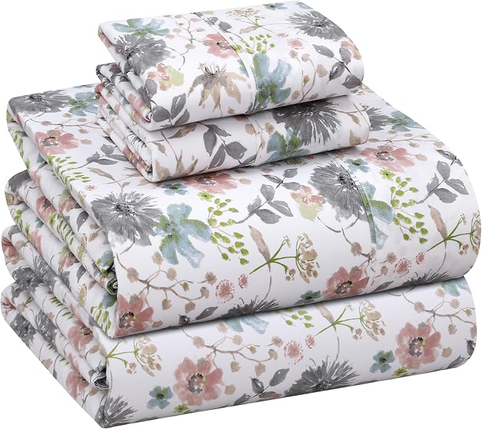 RUVANTI 100% Cotton Sheets – Full Size Percale Bedding, Cooling & Breathable by Ruvanti