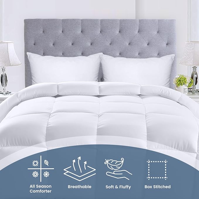 Utopia Bedding Comforters Queen Size, All Season Duvet Insert, Down Alternative - Image 4