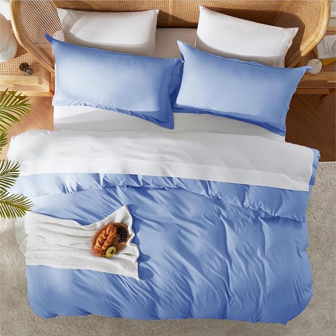 Nestl Calm Blue Duvet Cover King Size - Image 5