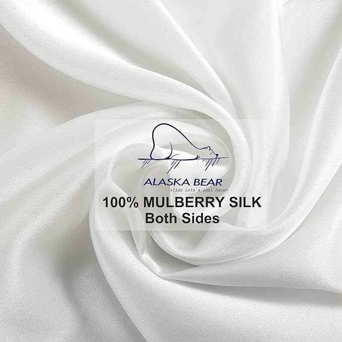 ALASKA BEAR Silk Pillowcase for Hair and Skin, 100% Mulberry Silk Pillow Cases - Image 4