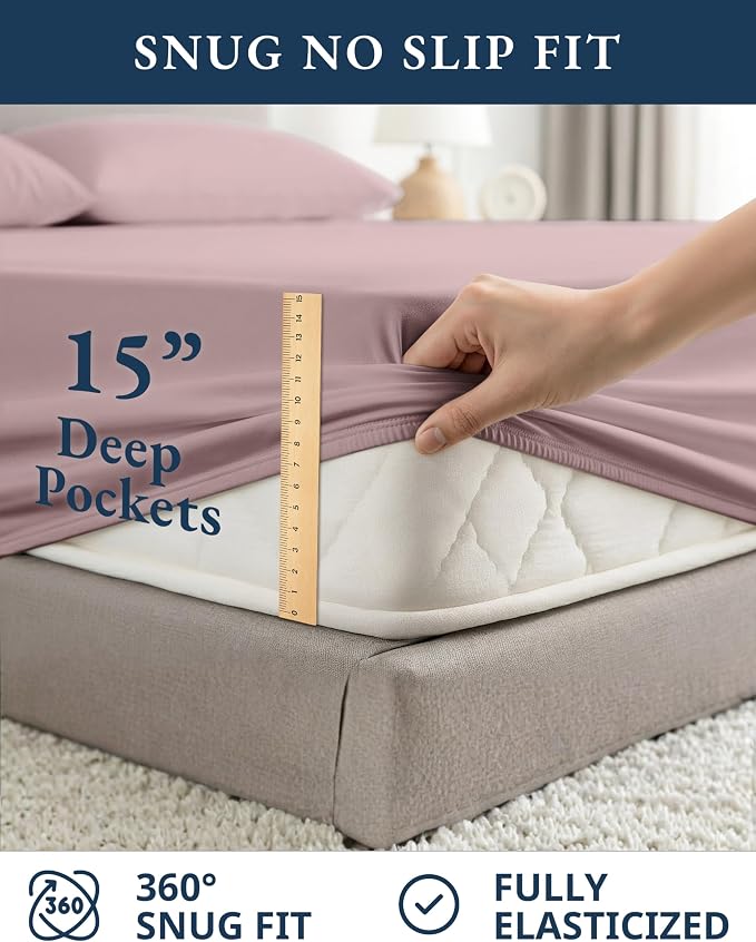 LANE LINEN Sustainable 100% Organic Cotton Twin Size Bed Sheets, Soft & Comfy - Image 7