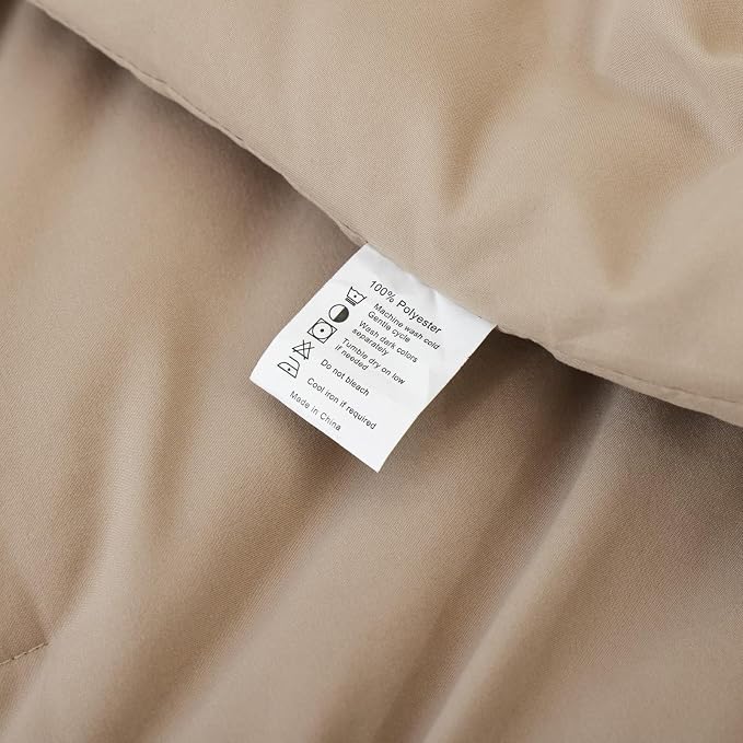 ROSGONIA Oversized Queen Comforter Taupe Brown - Image 9