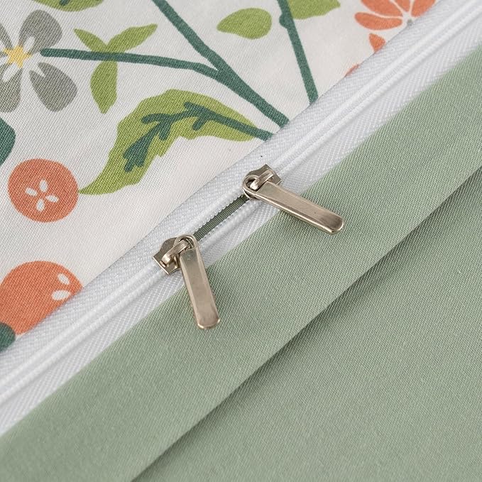 Mixinni Sage Green Floral Duvet Cover Set - Image 4