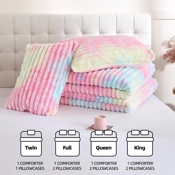 Smoofy Fluffy King Size Comforter Set 3 Pieces - Image 7
