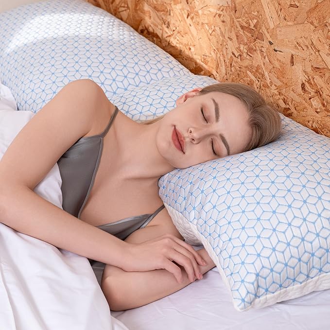 Love Attitude Shredded Memory Foam Pillows Queen Size Set of 2, Cooling Firm - Image 6