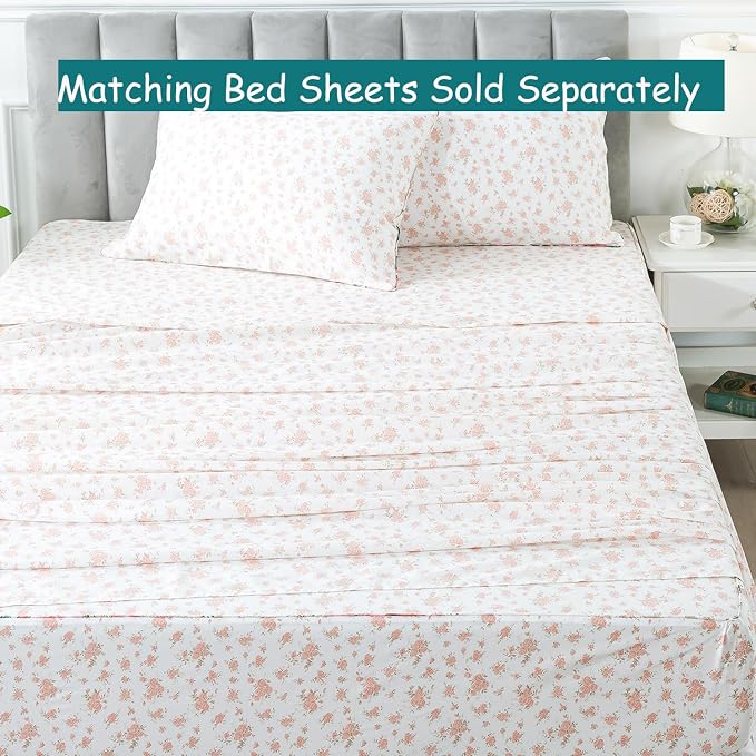 FADFAY Pink Floral Duvet Cover Set - Image 6