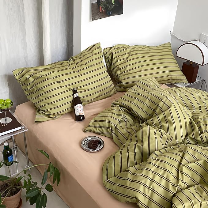 mixinni Vintage Stripes Duvet Cover Set King - Image 2
