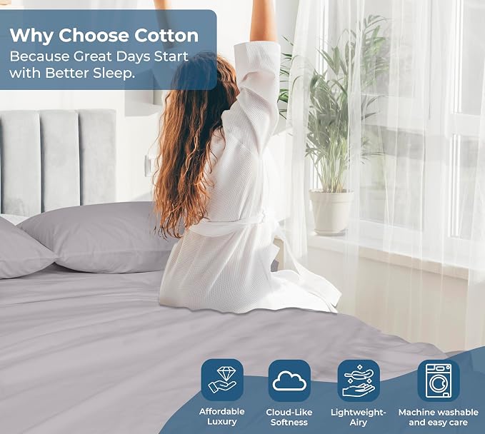 Royale Linen 100% Organic Cotton California King Flat Sheet Only - Image 7