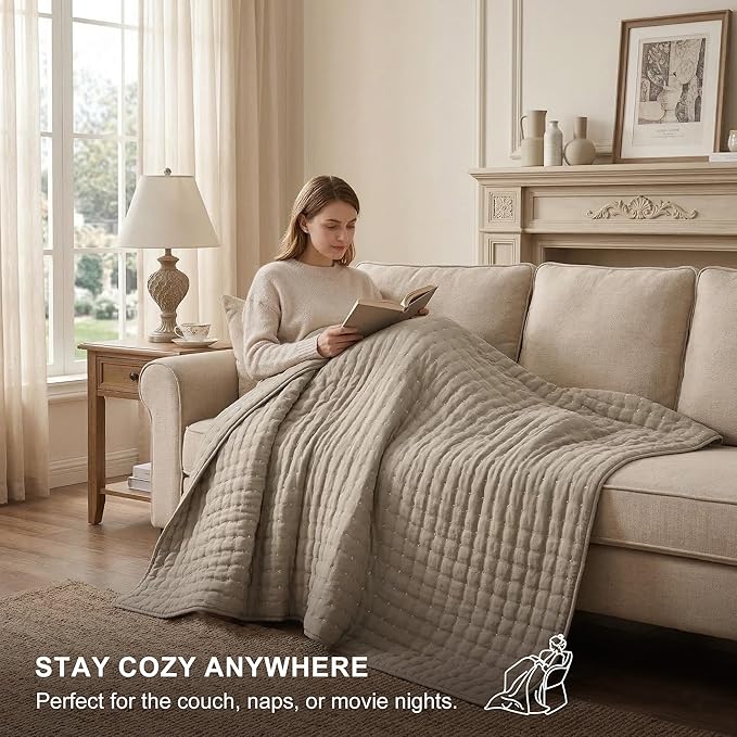 WDCOZY Dark Grey King Size Quilt Bedding Sets - Image 5