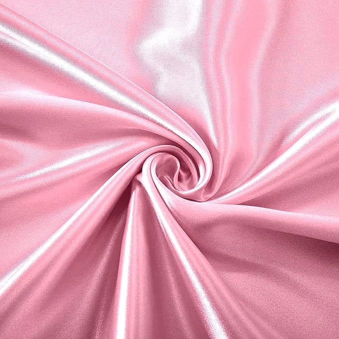 Homiest Pink Satin Fitted Twin XL Size Bed Sheet, Deep Pocket, Luxury & Ultra - Image 5