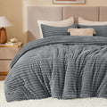 BEDELITE Fleece Full Comforter Set -Super Soft & Warm Grey Bedding, Luxury by BEDELITE