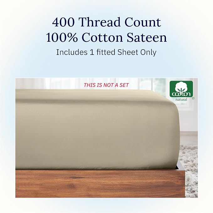 California Design Den Twin Extra Long Fitted Sheet - Image 4