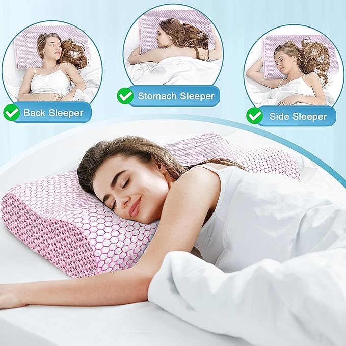 CloudBliss Memory Foam Pillow, Ergonomic Neck Contour Cervical Pillow - Image 6