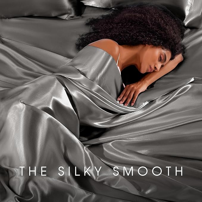 FreshCulture Satin Sheets Twin Size Bed Set - Image 6