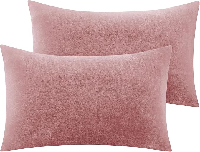 BEDELITE Flannel King Size Pillow Cases Set of 2, Super Soft Fleece Pillowcases by BEDELITE