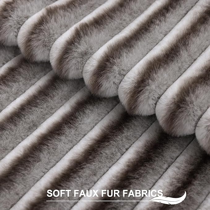 Pallene Faux Fur Plush Throw Pillow Covers 26x26 Set of 2, Luxury Soft Fluffy - Image 2
