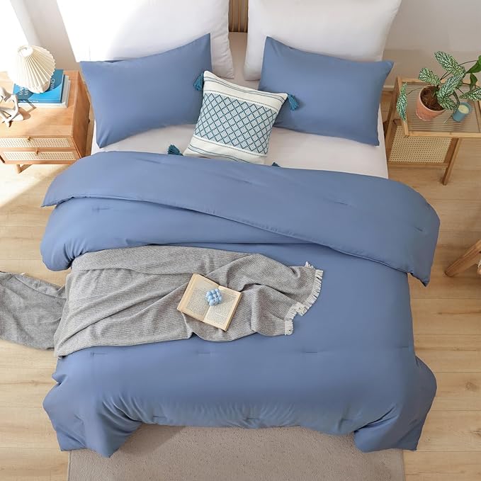 ROSGONIA Oversized King Comforter Slate Blue - Image 3