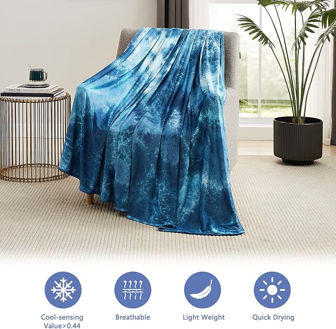 Topcee Cooling Blanket for Hot Sleepers, Absorbs Heat to Keep Body Cool for - Image 6