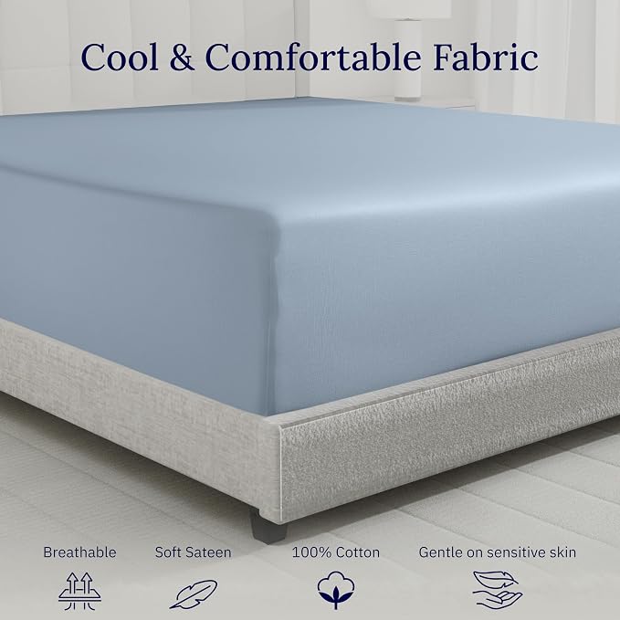 California Design Den Luxuriously Soft Twin Fitted Sheet Only - Image 7