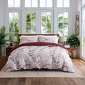 OAITE Duvet Cover King Size, Reversible Flower Pink Duvet Cover Set by OAITE