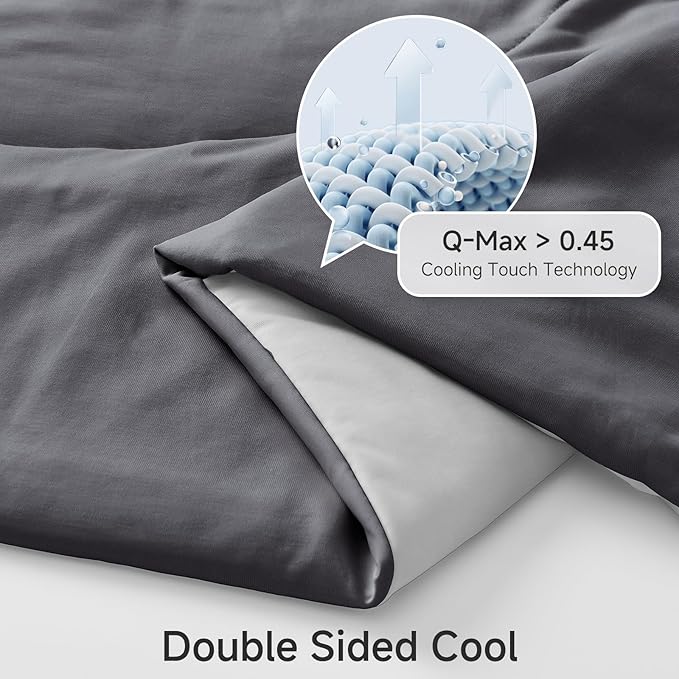 HOMFINE Cooling Comforter King Size, Japanese Double-Sided Cold Tech Fabric - Image 3