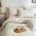mixinni Pink Floral Duvet Cover Set Twin XL Size by mixinni