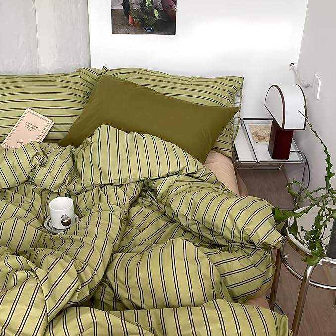mixinni Vintage Stripes Duvet Cover Set Twin XL by mixinni